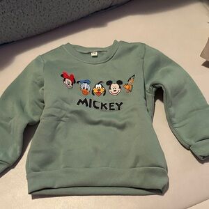Mickey Mouse Green Kids Sweatshirt